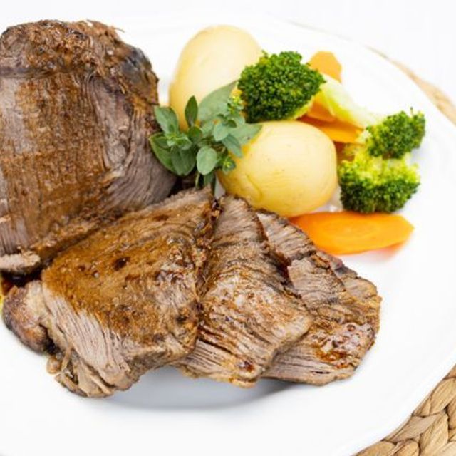 Slow cooked roast beef