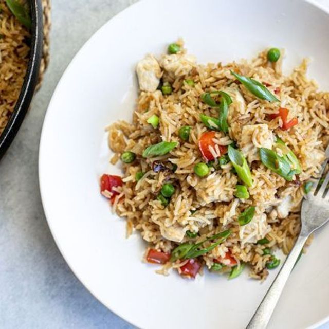 Simple chicken fried rice