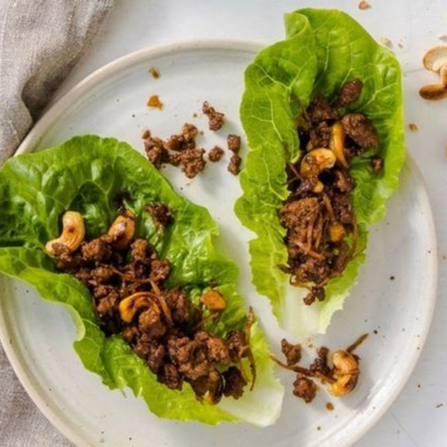 Sweet soy beef lettuce cups