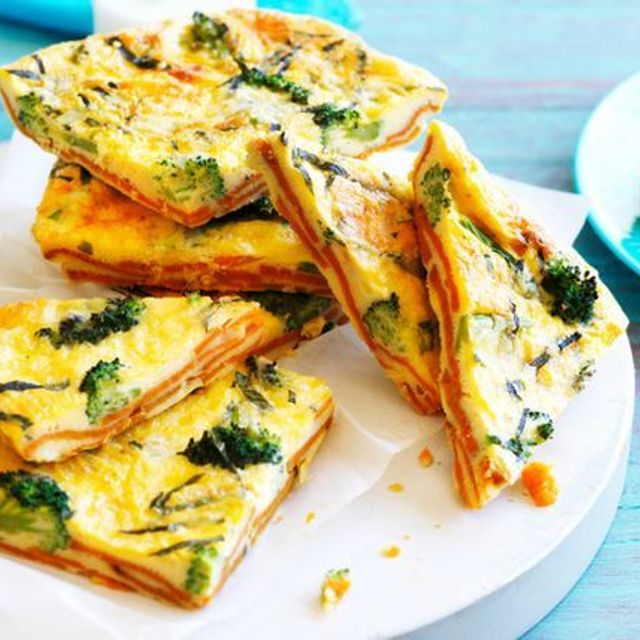 Sweet potato and broccoli frittata