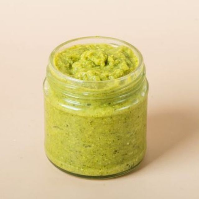 Creamy banana and avocado puree