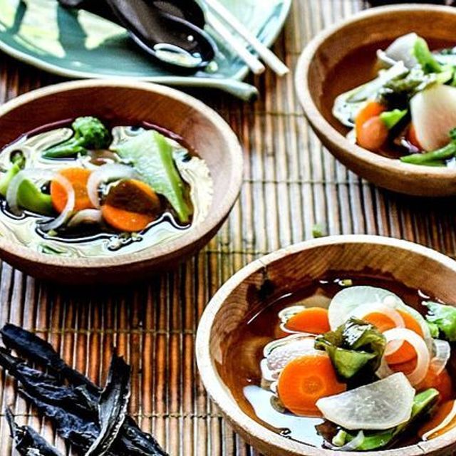 Mighty miso and sea vegetable soup