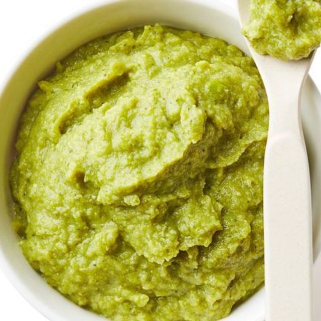 Green bean, pea and potato puree