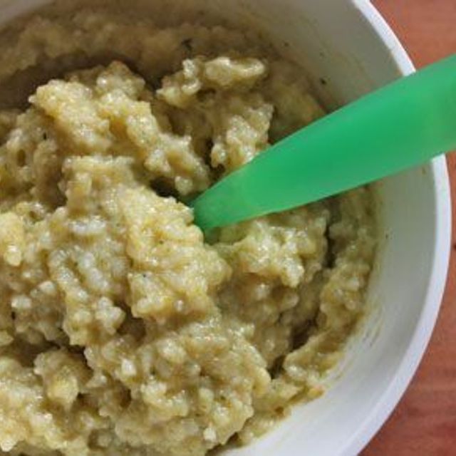 Pumpkin and spinach risotto